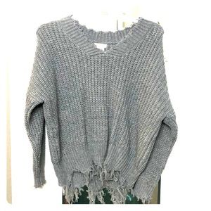 Distressed sweater